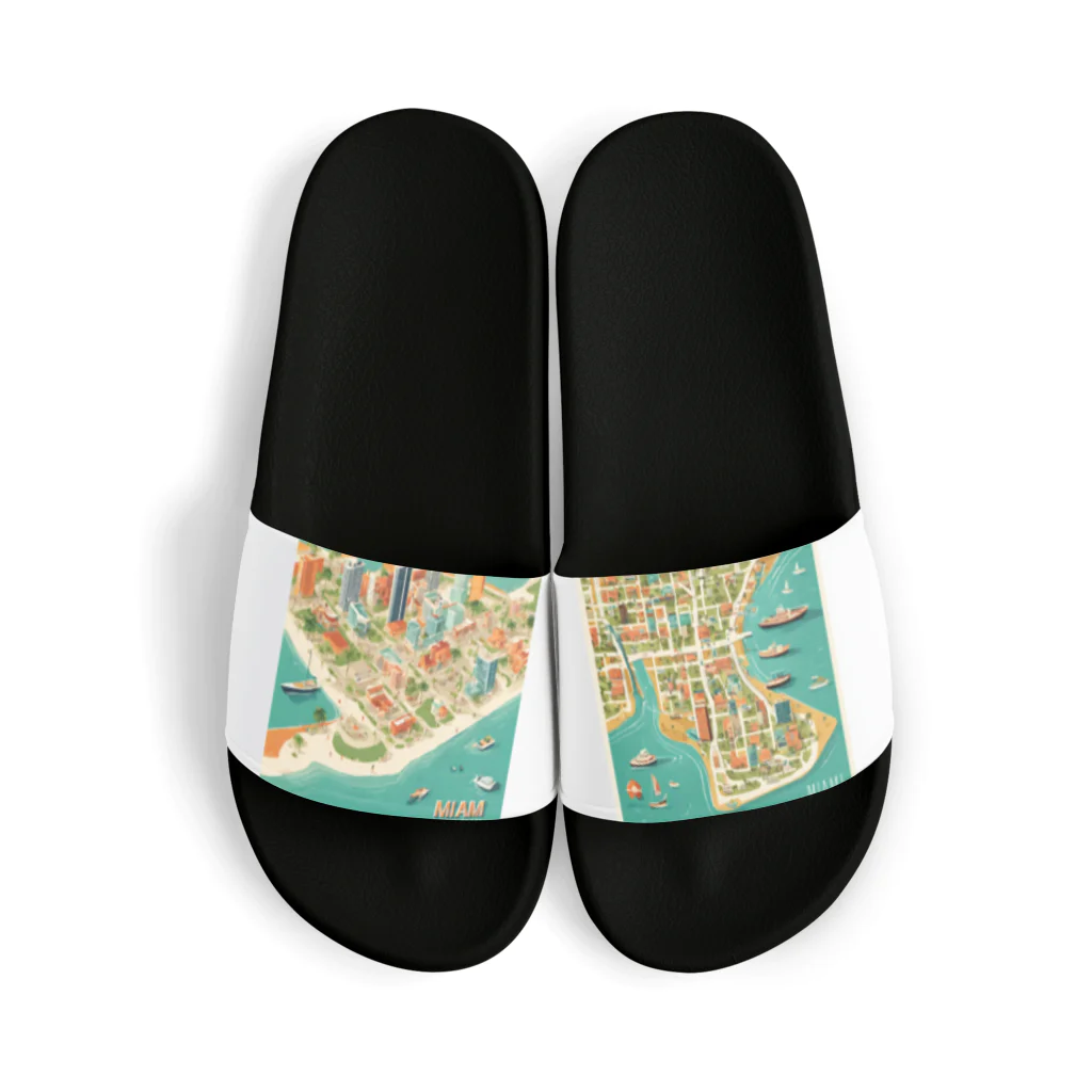 maeken work shopipのマイアミイラスト Sandals