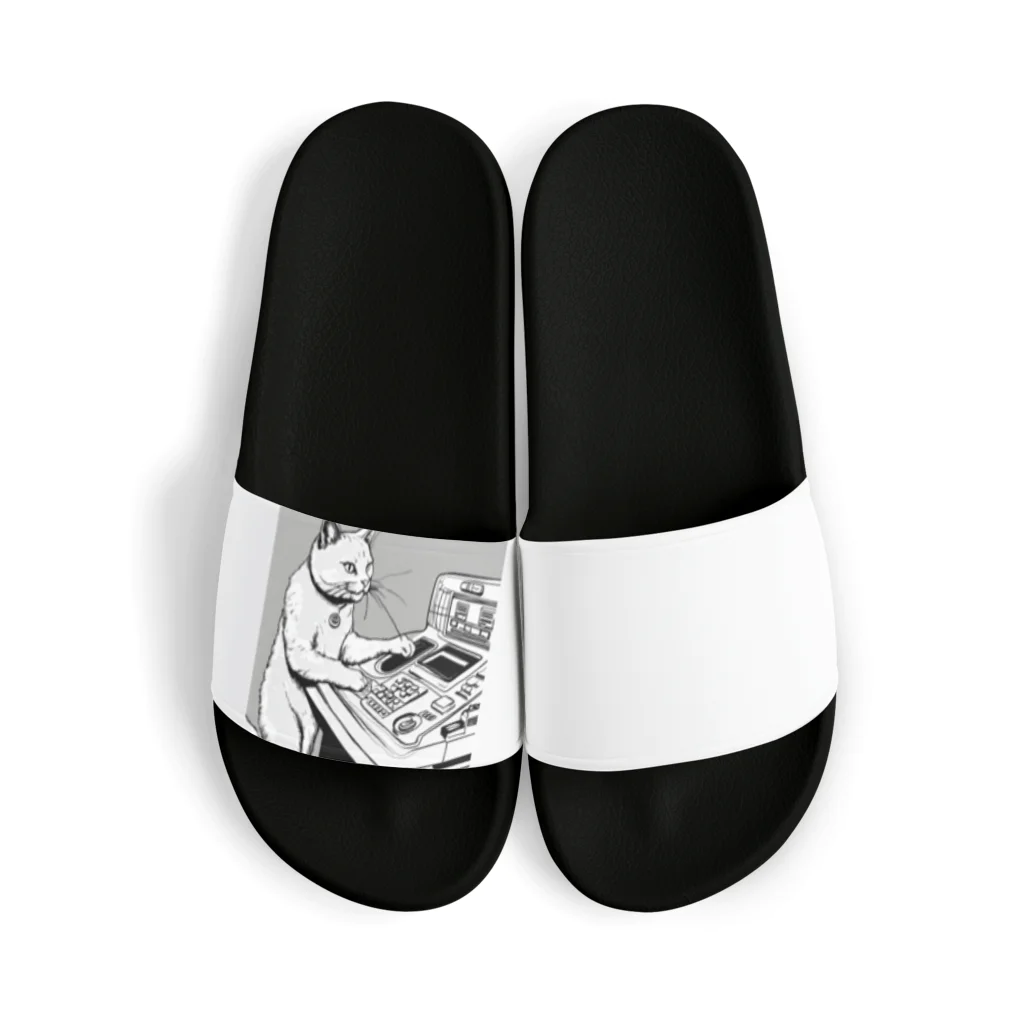 NORI's yoki2shopのボタン猫（シリアス） Sandals