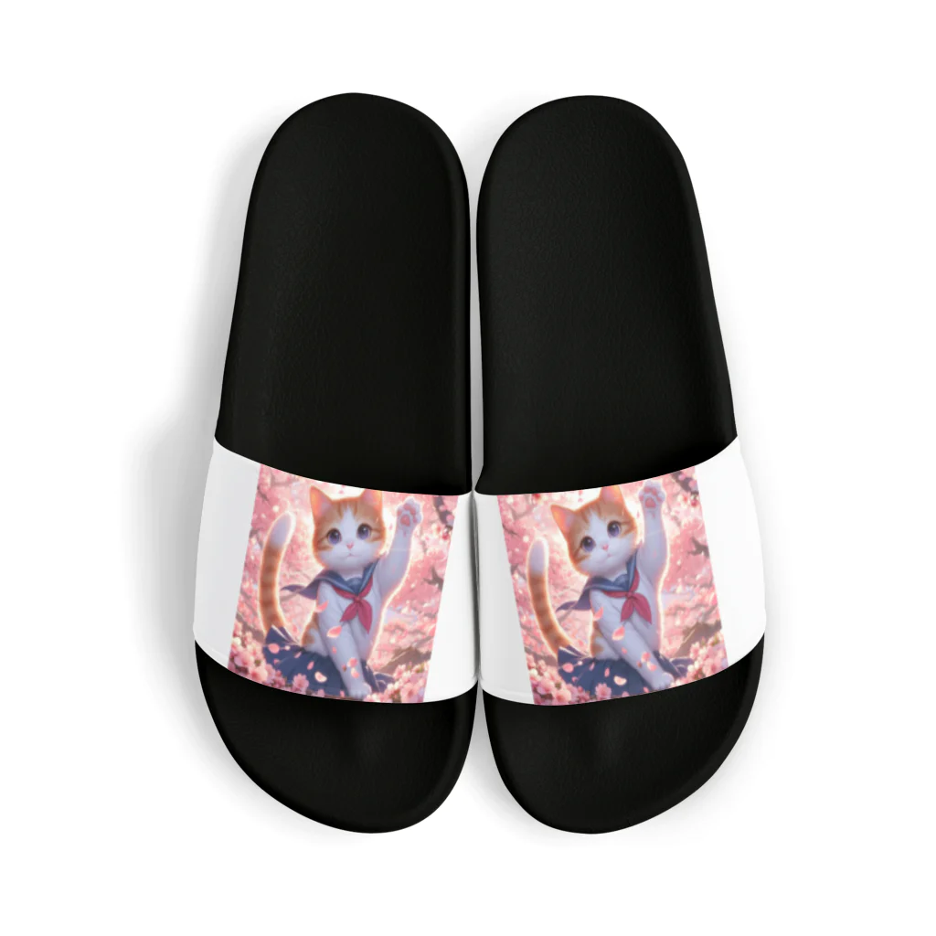 ParadigmStar　パラダイムスターの桜咲く華の学生猫 hana Sandals