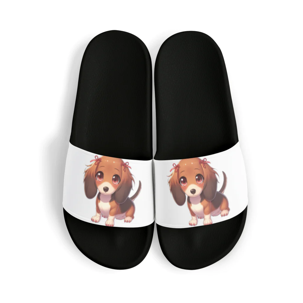 Dog Selectionのミニチュアダックス　女の子　アイテム Sandals