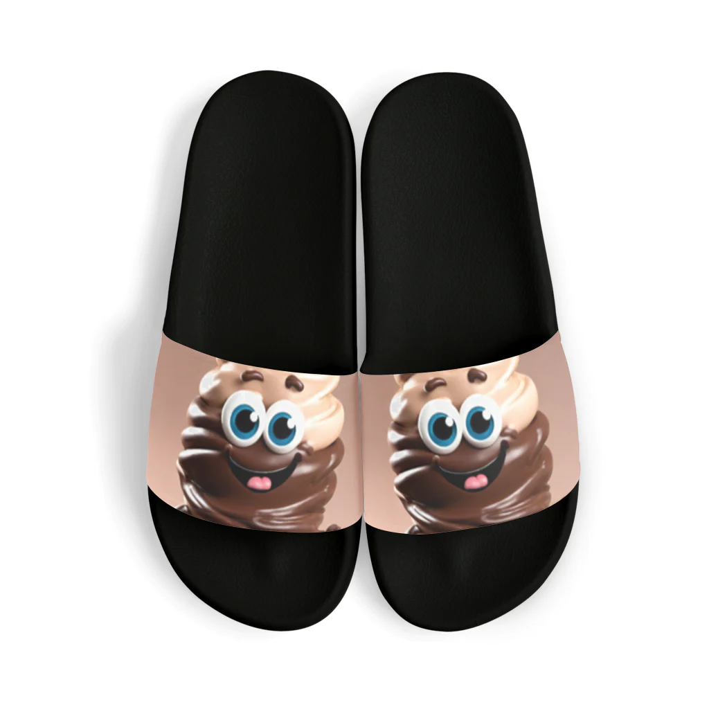 mogmogokawaryのチョコソフトくん Sandals