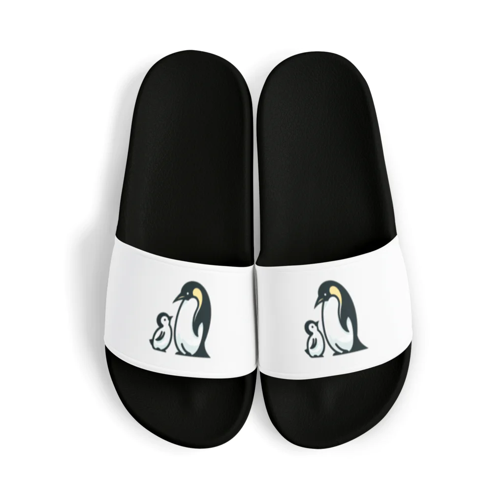 もふもふの森のペンギンのおやこ Sandals