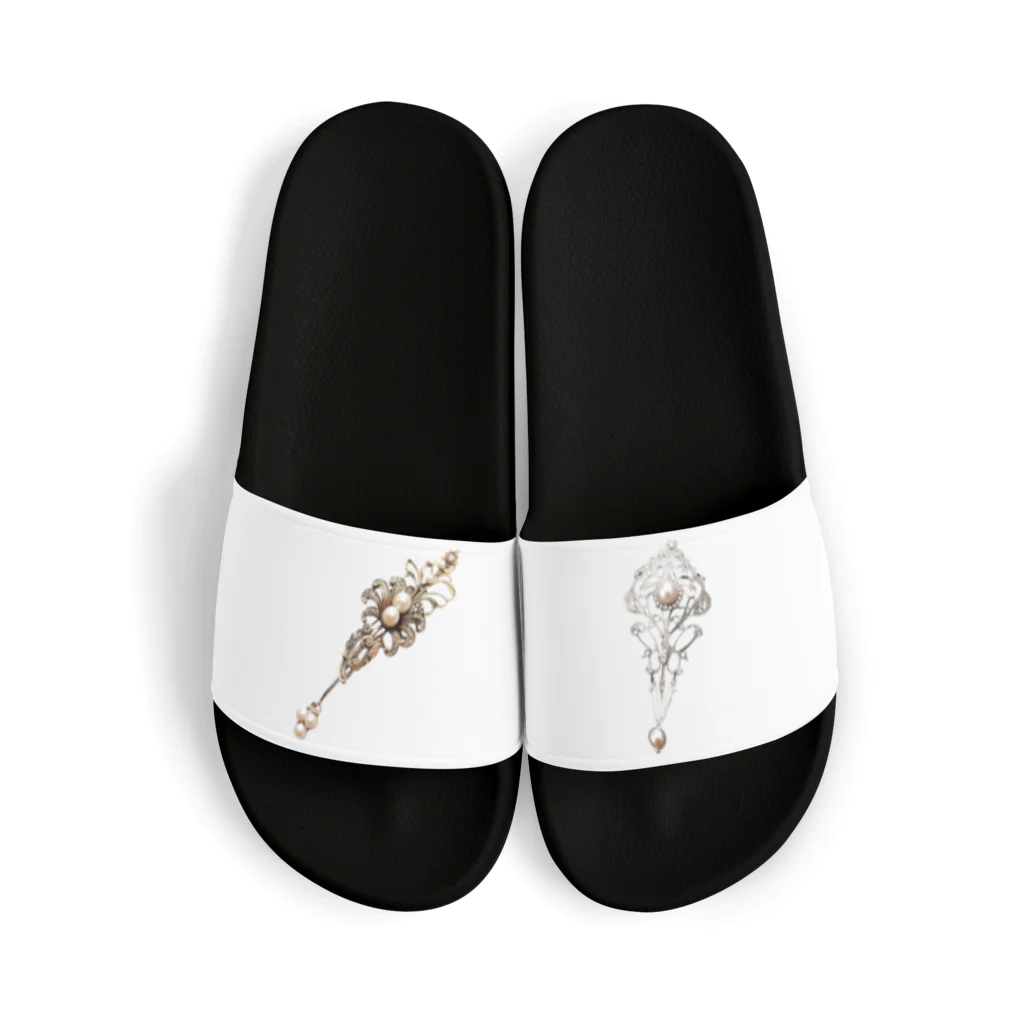 motsunabeeのpearl clip, unique, new design, special Sandals