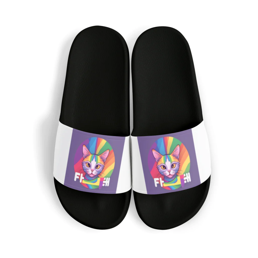 Happy　Rainbow　Flagのレインボーフラッグ Sandals