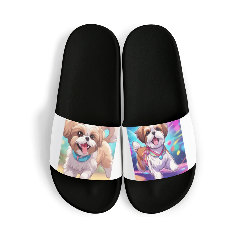 happiness_shopの踊るかわいいシーズー犬 Sandals