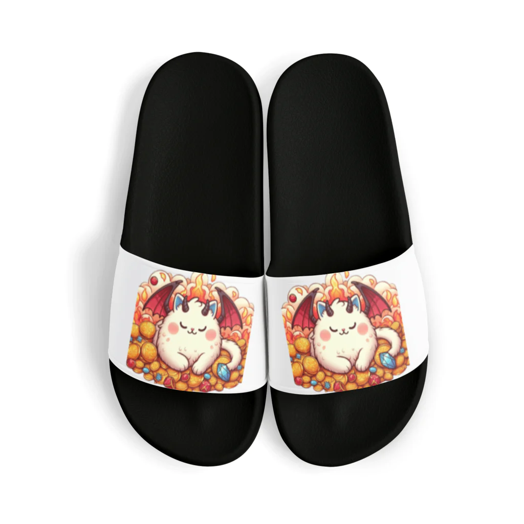 nekodoragonのおやすみ！猫ドラゴン　背景透過ver Sandals