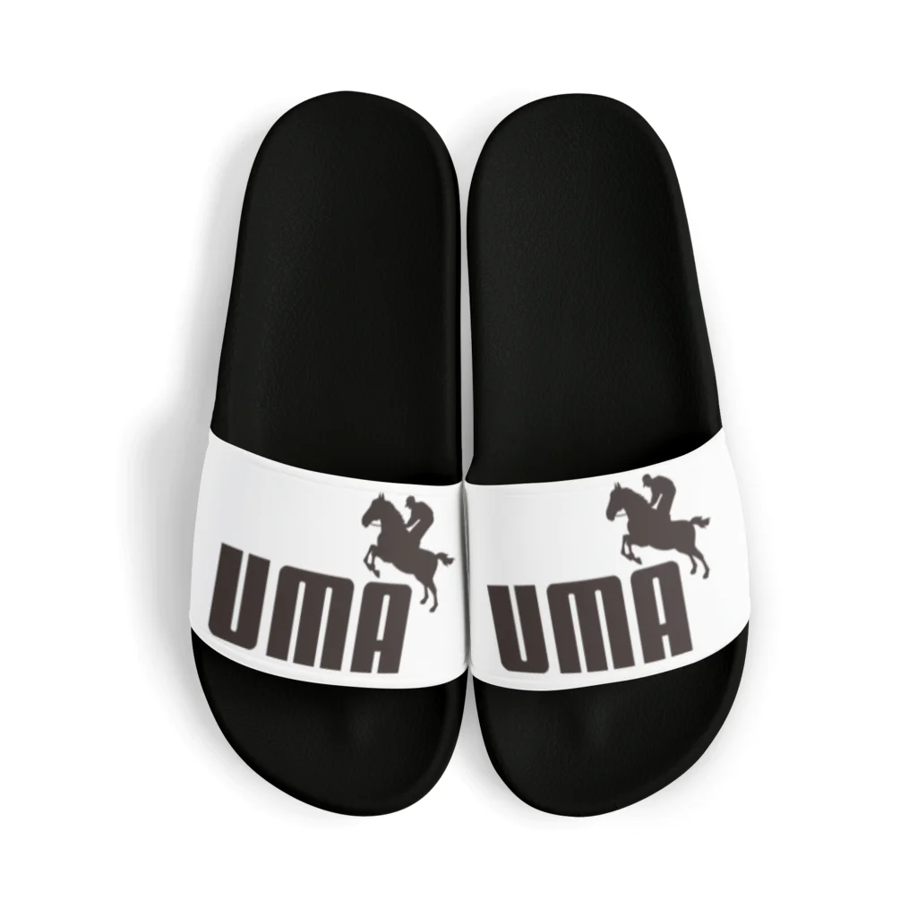 牛川 暗のグッズショップのUMA（黒） Sandals