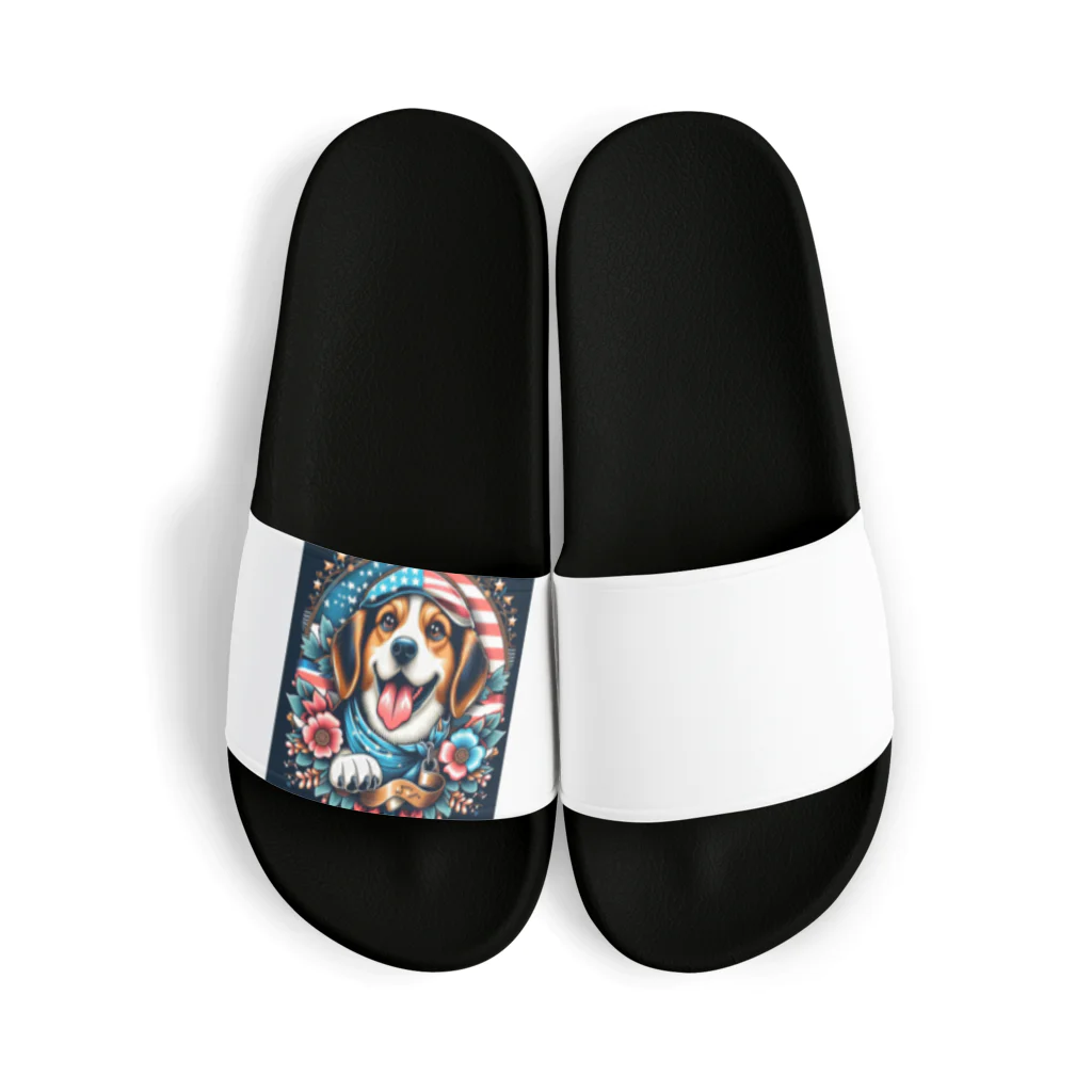 a.t.storeのアメリカンな犬 Sandals