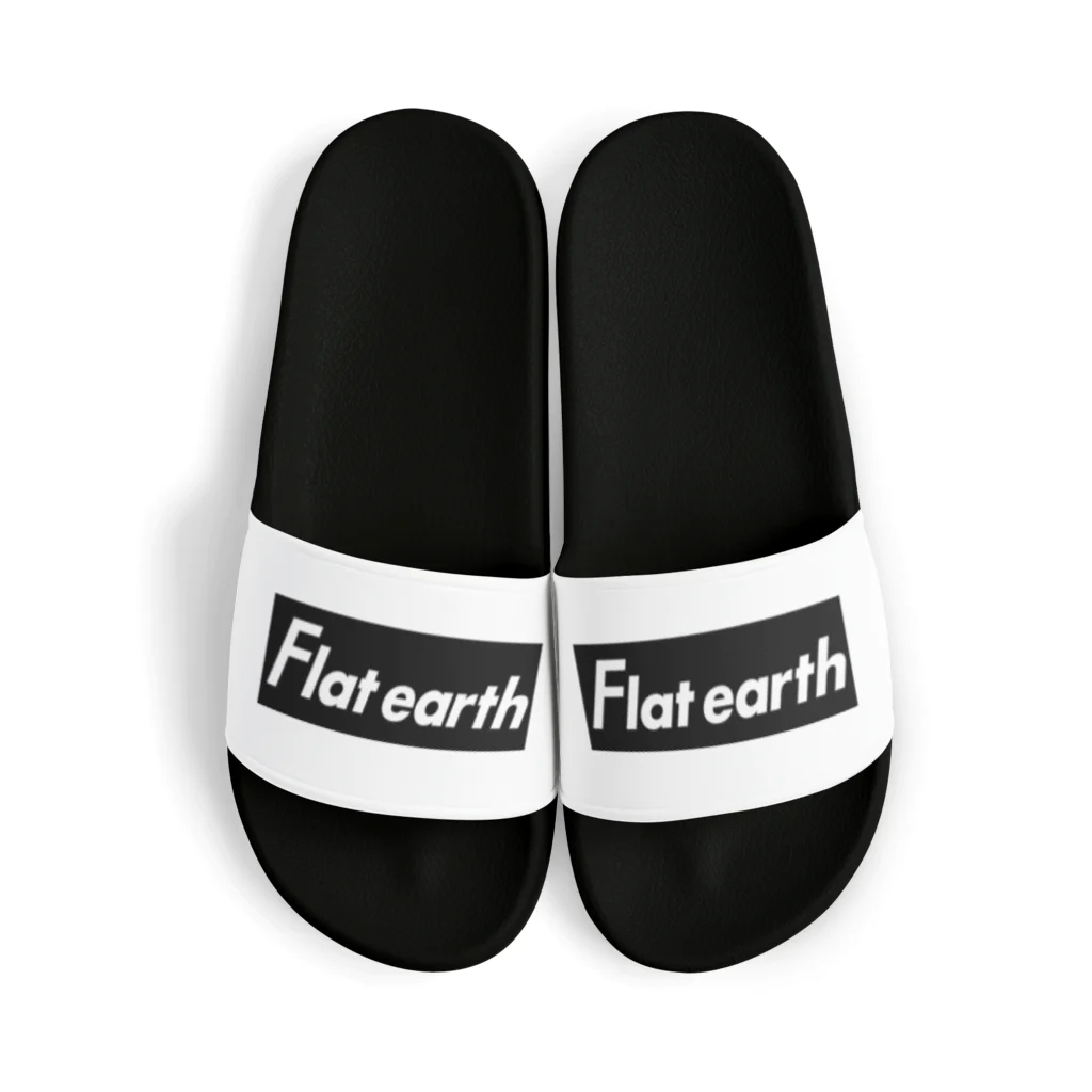 Mappila SHOPのFlatearth Box Logo (BLACK) フラットアース ボックスロゴ(ブラック) Sandals