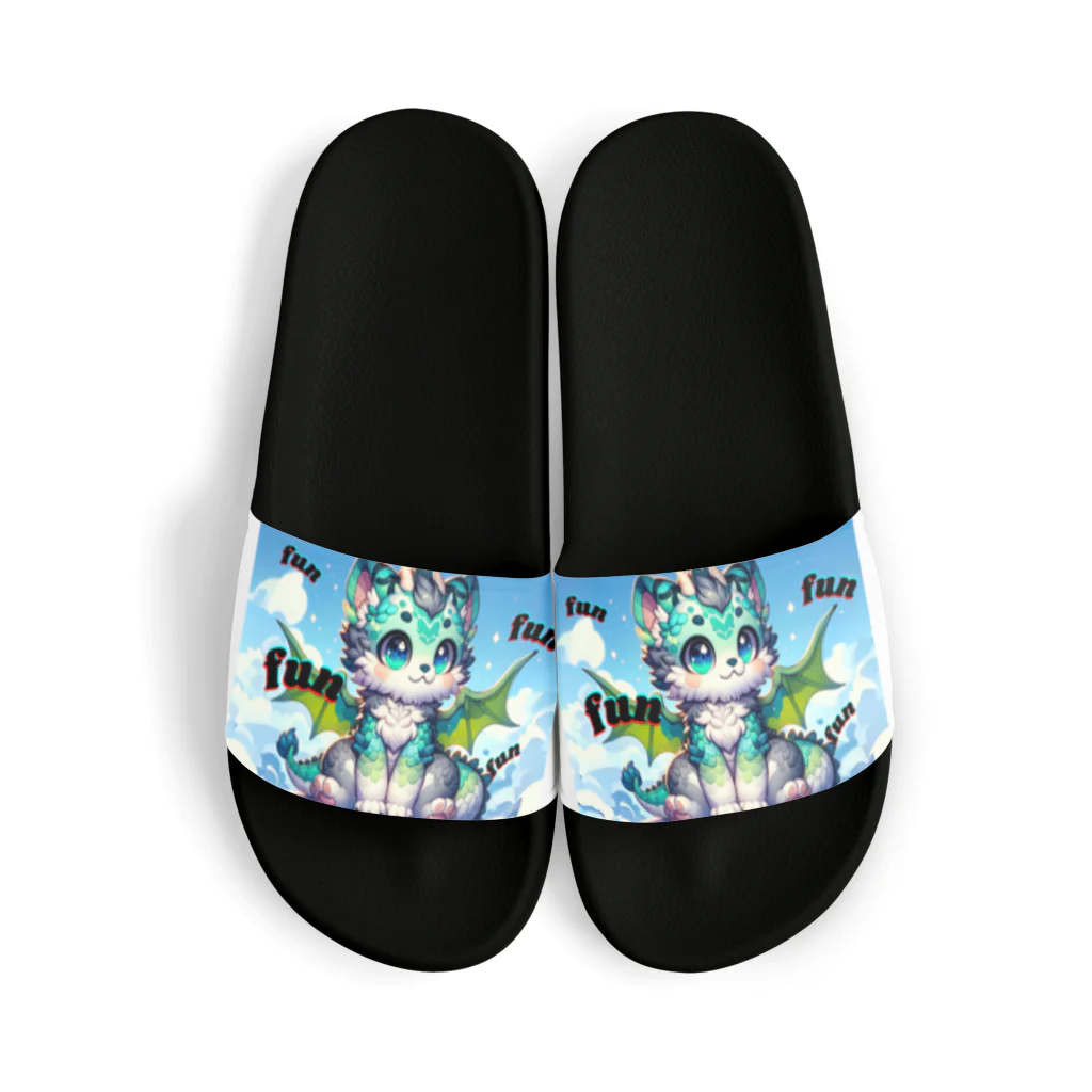 ドラにゃん🐾のグリーンドラニャン  Sandals