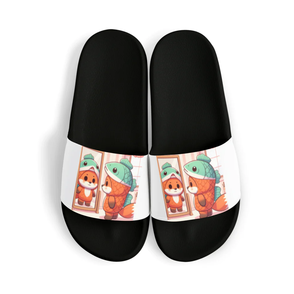 onochan0212の鮭コスプレのキツネ Sandals