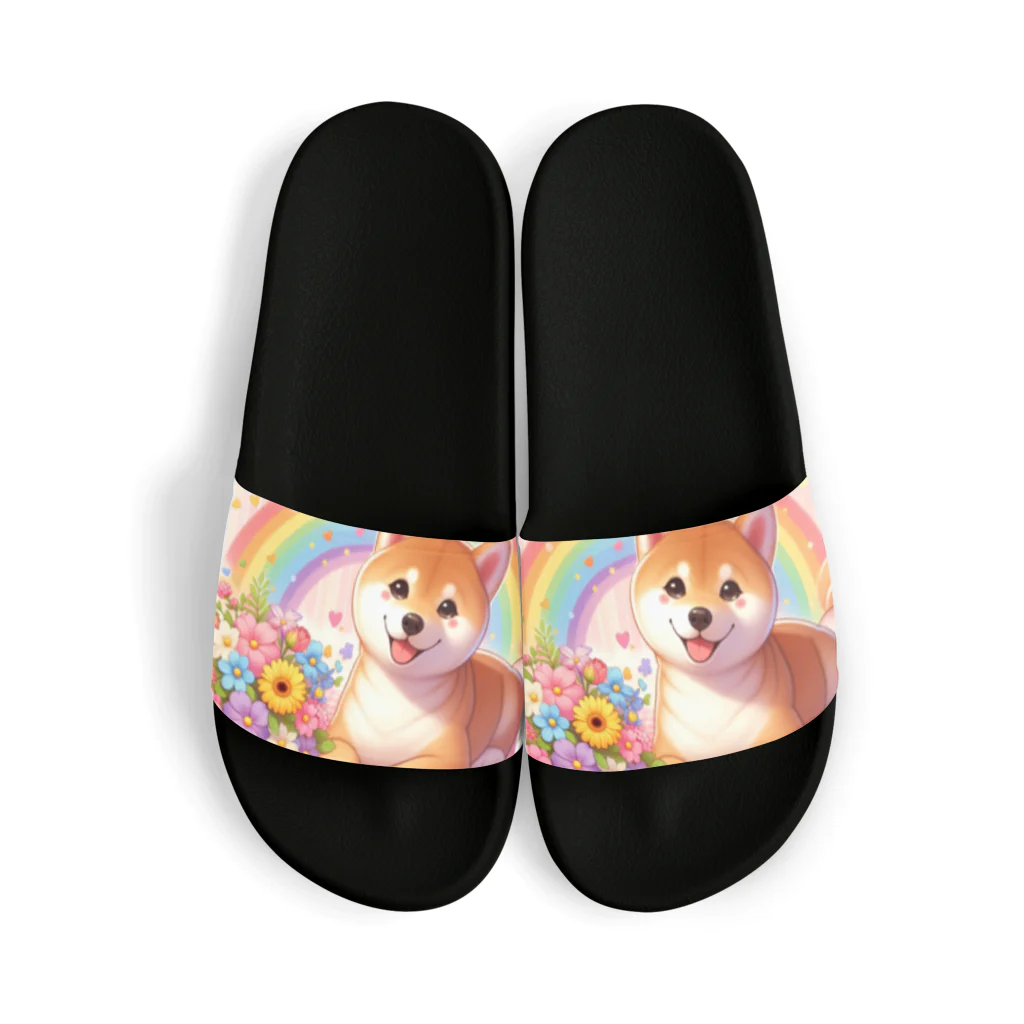 癒しのショップの夢の中の柴犬 Sandals