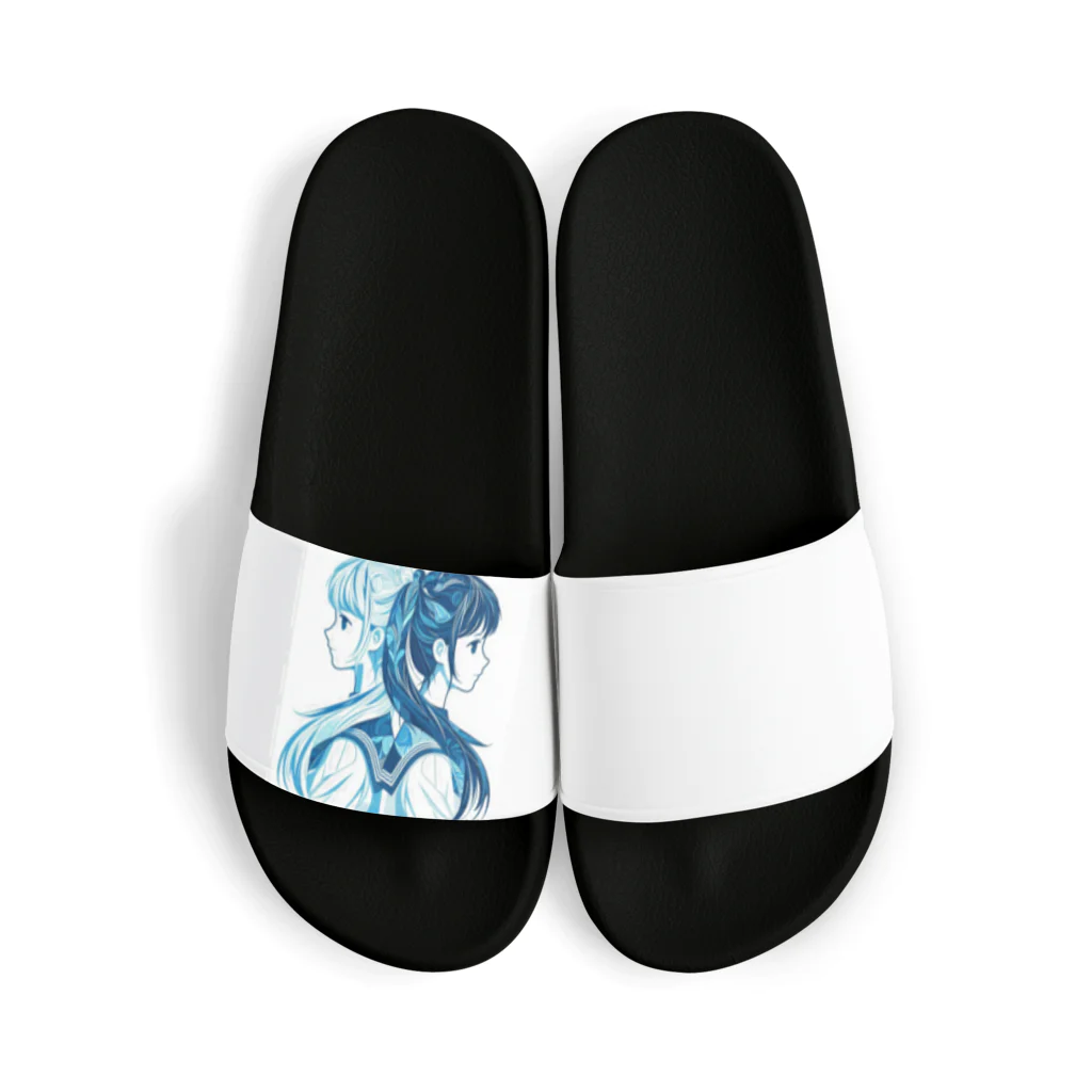 koriyuuの青白の芸術的な2人の女子高生 Sandals