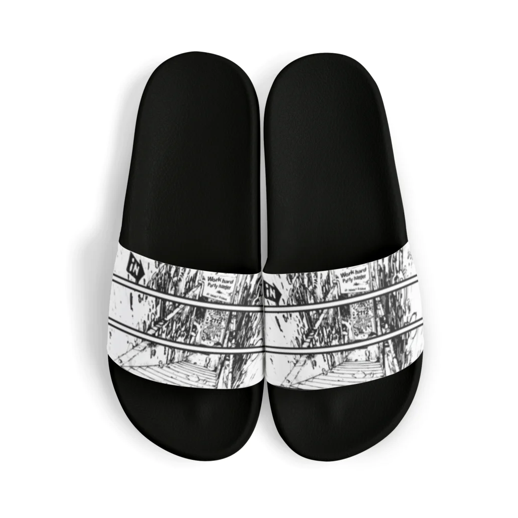 twentyonetwelveの2112 work hard party harder Sandals