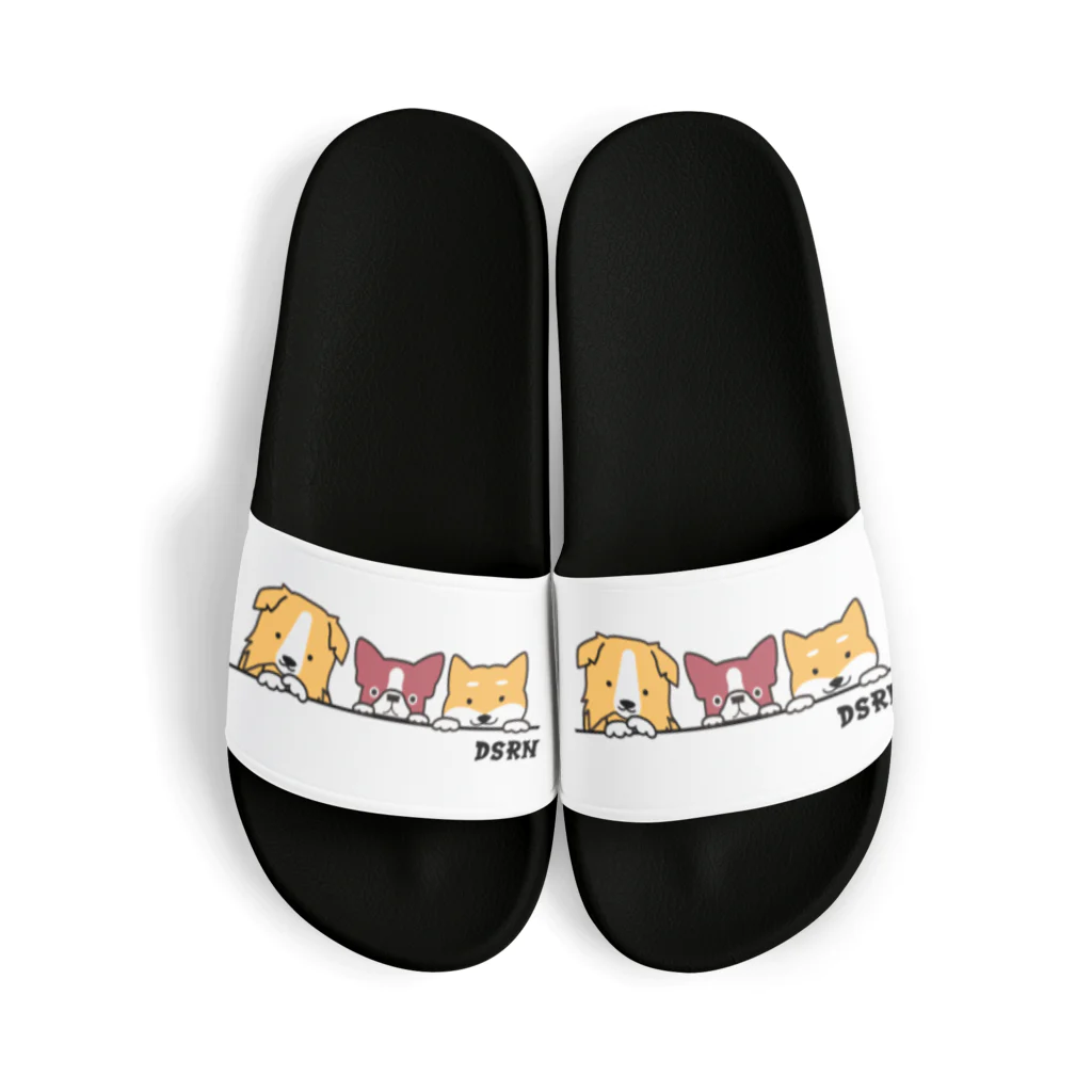 DSRN shopの仲良しの三匹犬 Sandals