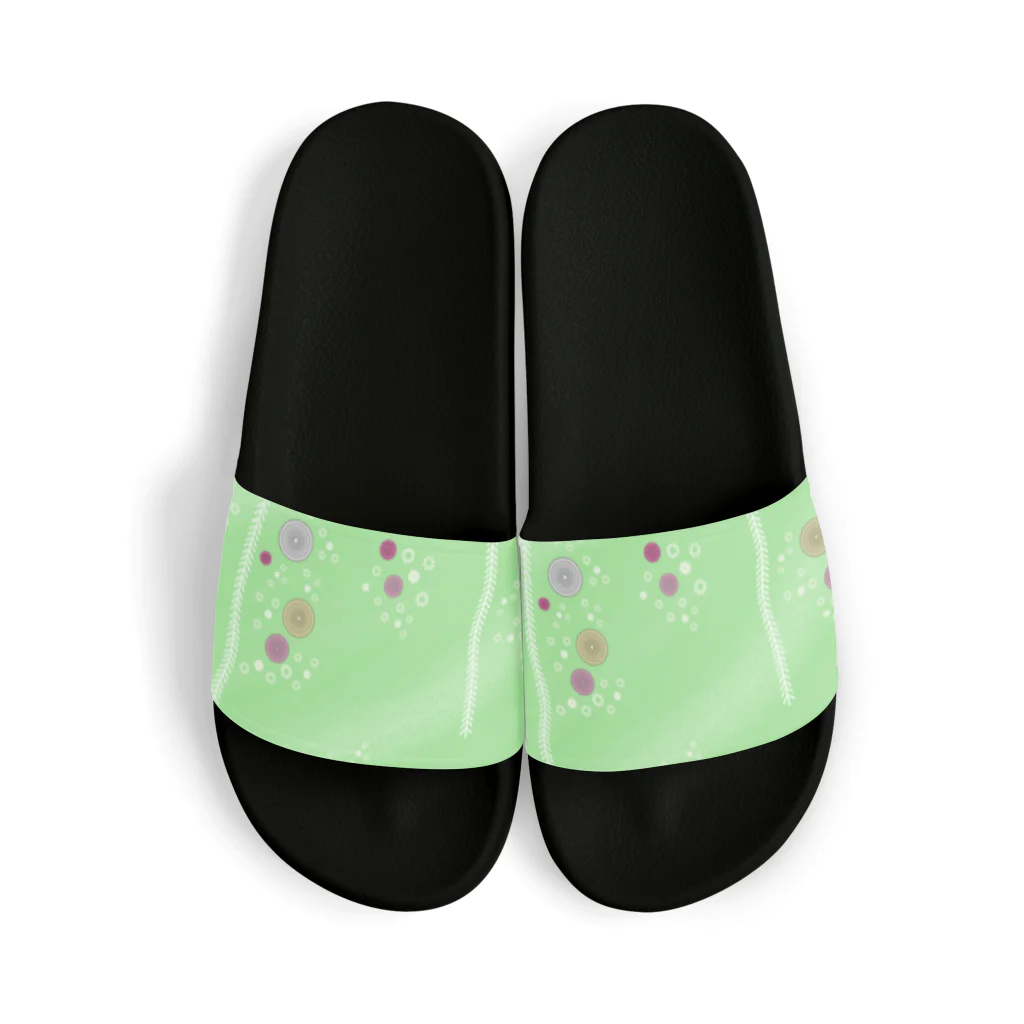 謎はないけど謎解き好きのお店の謎柄の和風グッズA（若緑） / Japanese style goods A inspired by escape room (Light green) Sandals