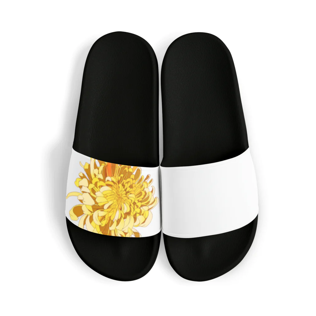 缶詰1616の菊の花 Sandals