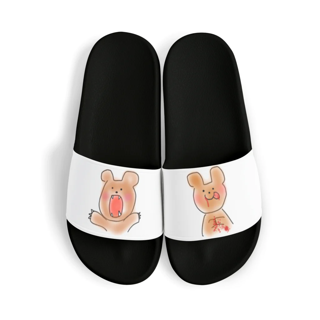 ぱんぱんぱんち🐼のいただきベアくん Sandals