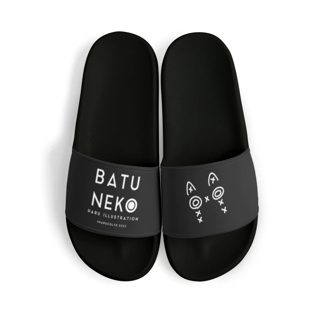 HaるのBATUNEKOロゴサンダル（ブラック） Sandals