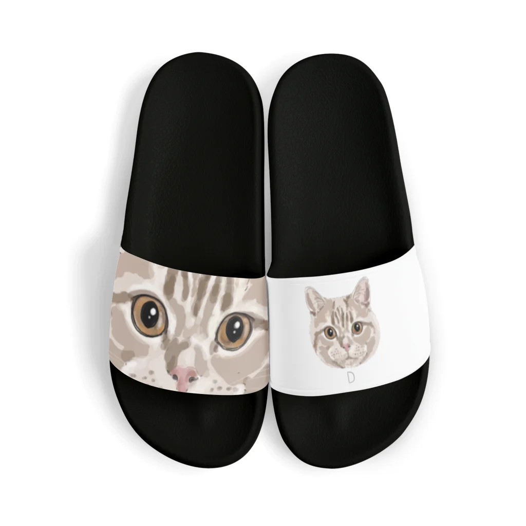 みきぞーん｜保護猫 ミッキー画伯と肉球とおともだちのD Sandals