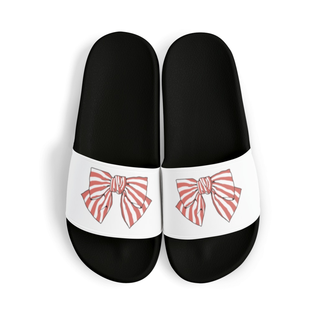 Drecome_Designのストライプリボン(ワインレッド) Sandals