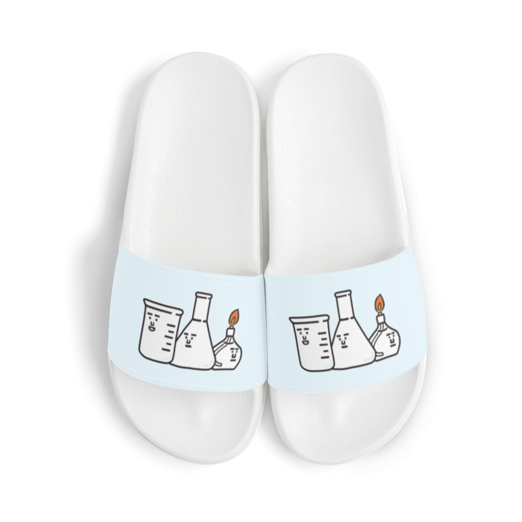 ビーカーくんロゴ水色背景 うえたに夫婦 Uetani のサンダル通販 Suzuri スズリ ビーカーくんロゴ水色背景 うえたに夫婦 Uetani のサンダル通販 Suzuri スズリ