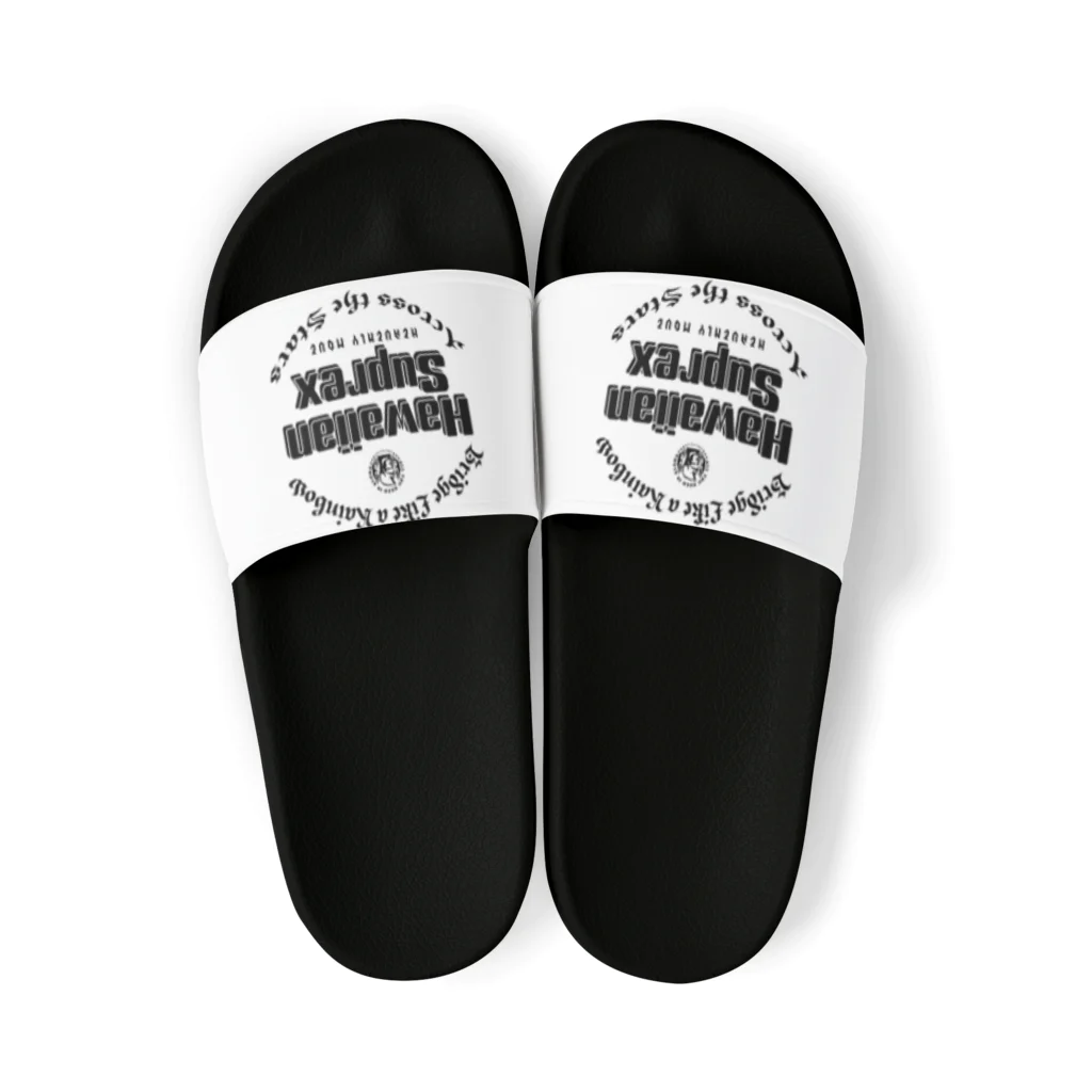 ハワイスタイルクラブのHawaiian Suprex BLK logo Sandals