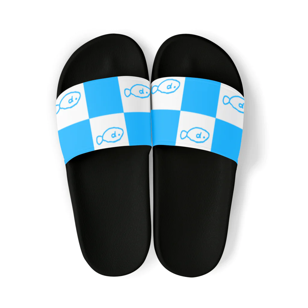 のびネコとおさかなのお店のさんびきのおさかな Sandals