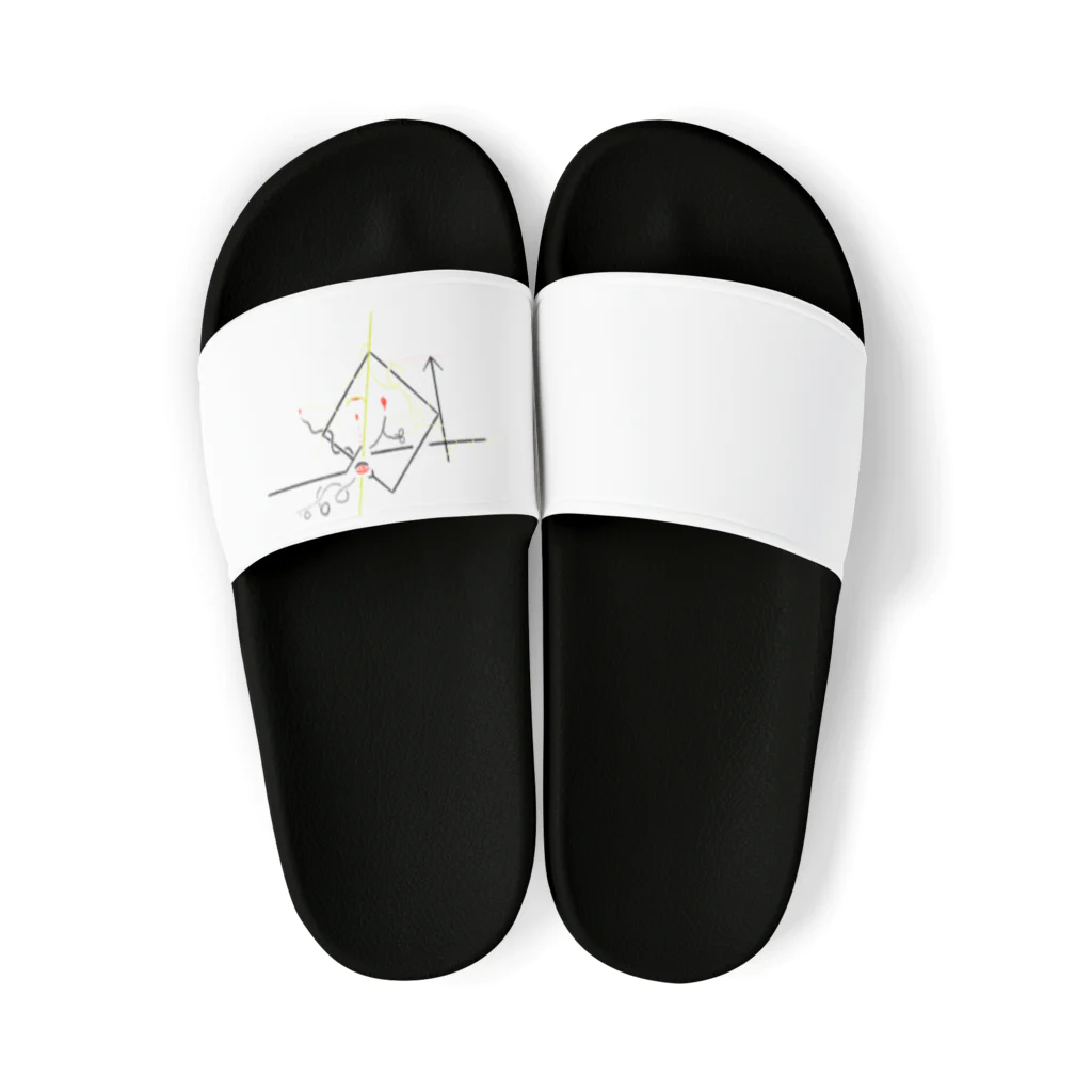 xrozaの無意識-意識分離症　ロゴ Sandals