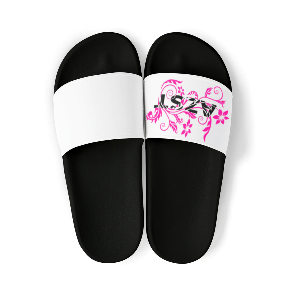 AZST『アゼスト』のAZ15  花柄　抜き文字 Sandals