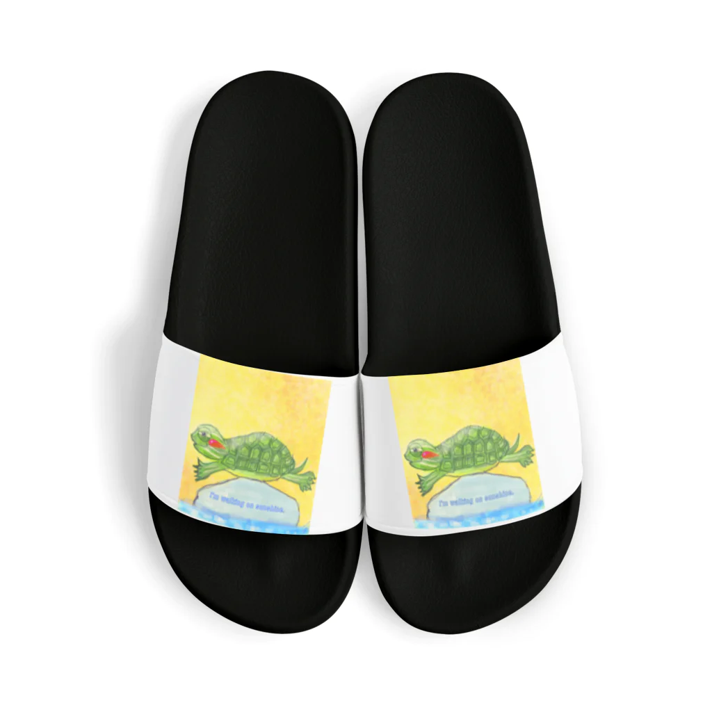 ねこまさむね(ΦωΦ)すべすべ皮柱のミシシッピアカミミガメくん Sandals