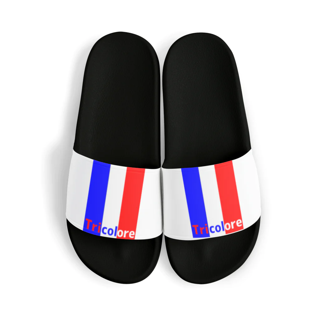 S.S.Tricoloreのトリコロールロゴ Sandals
