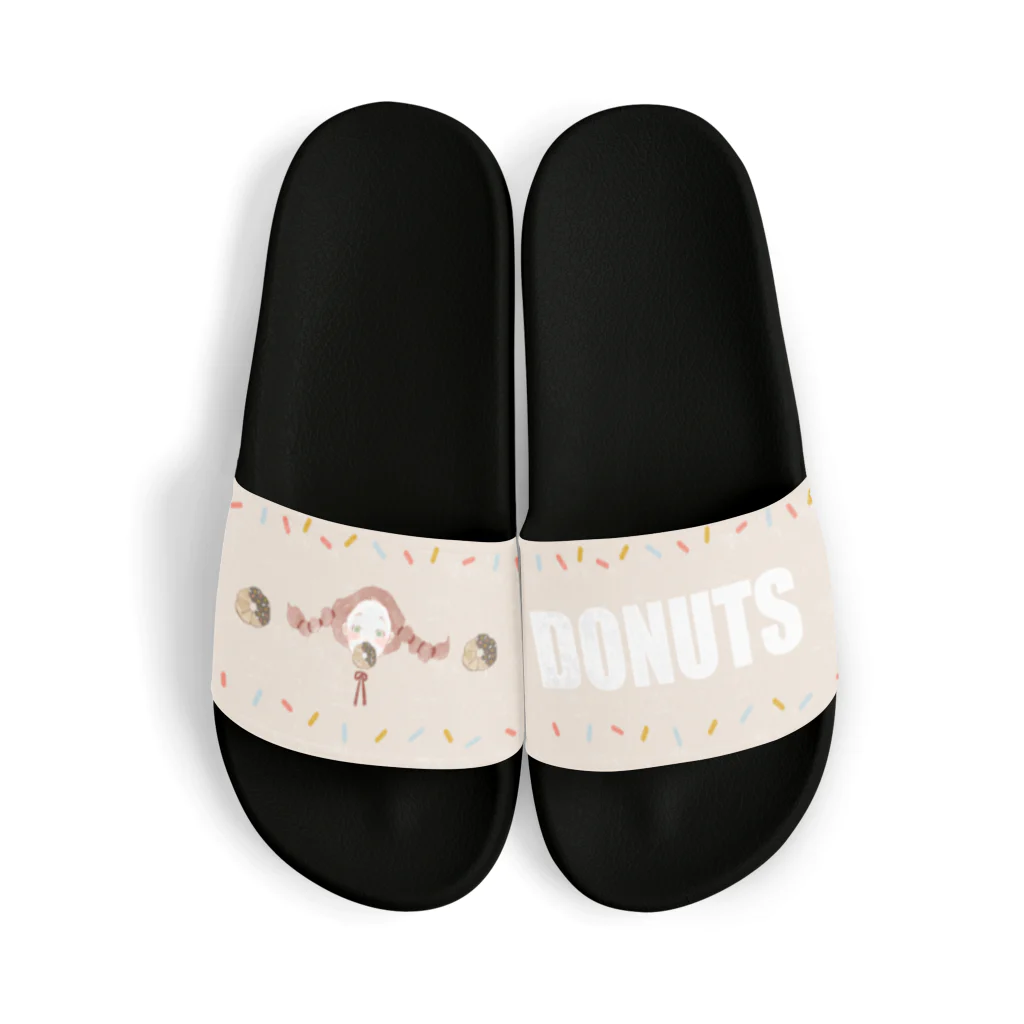 TOAJAPA'S SHOPのLOVE DONUTS (カフェオレ) Sandals