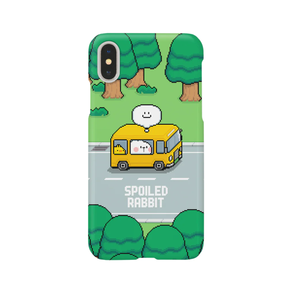 AKIRAMBOWのSpoiled Rabbit - Pixel Bus / あまえんぼうさちゃん -ドットバス スマホケース