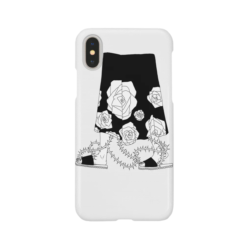 MASCOT STOREのサンダルとイバラ(モノクロ)/足元シリーズ Smartphone Case