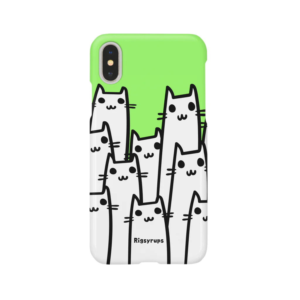 りぐしろの長い猫（緑） Smartphone Case