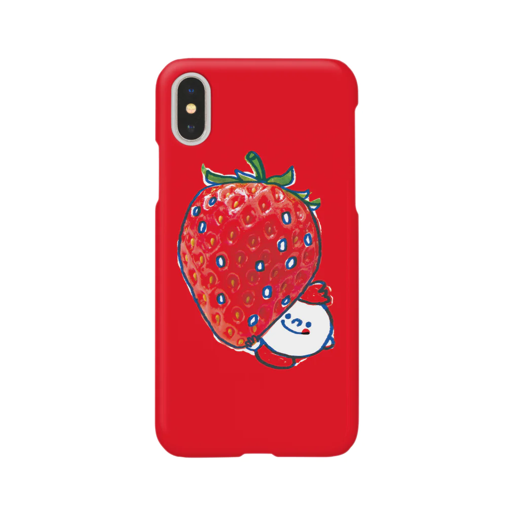 MOGUMO SHOPのいちごもぐもぐくん スマホケース