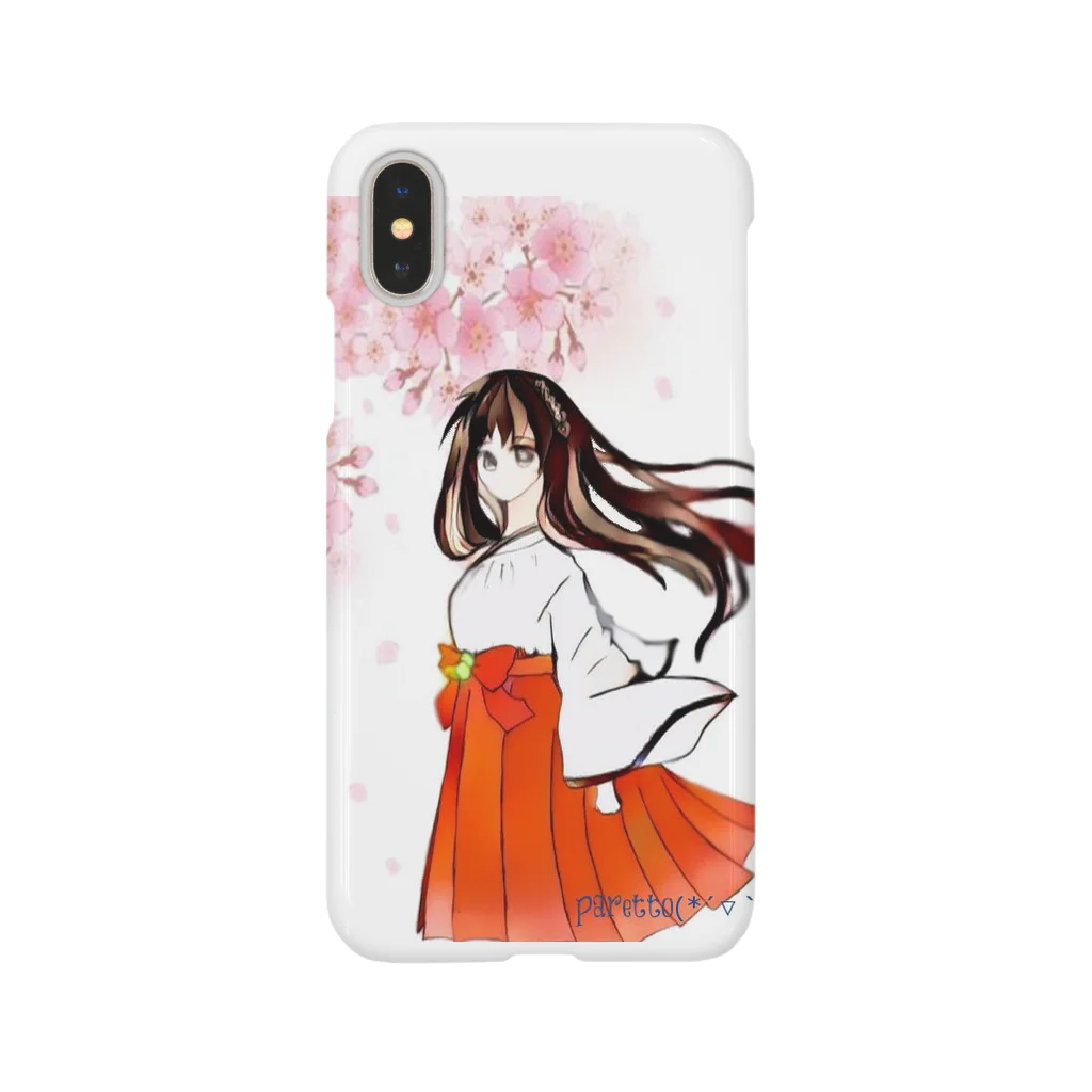 パレットrgnの少女と散る桜 スマホケース