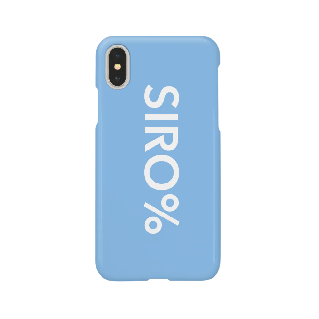 SIRO%(しろぱーせんと)のSIRO%シンプルロゴ（Blue） スマホケース