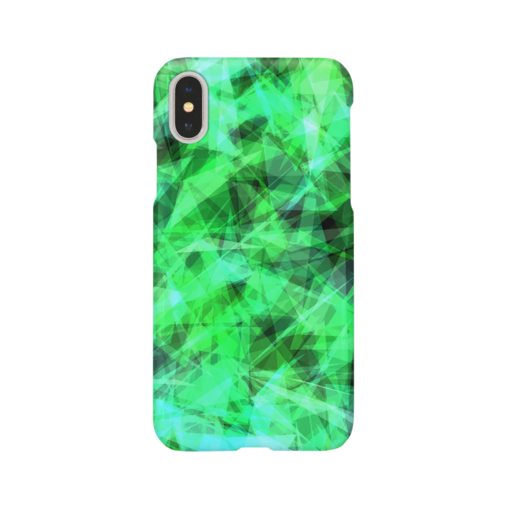 MoneyのTriangleRandom (Green) スマホケース