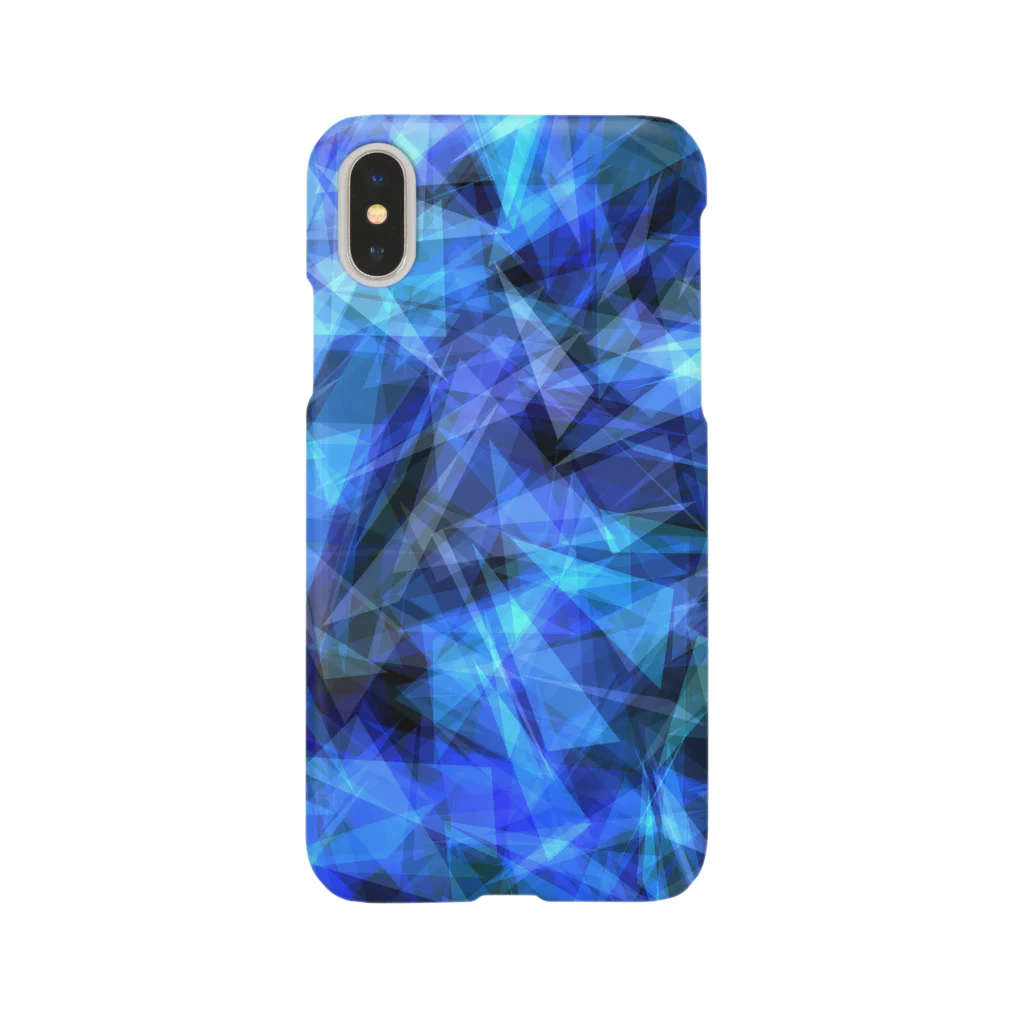 MoneyのTriangleRandom (Blue) スマホケース