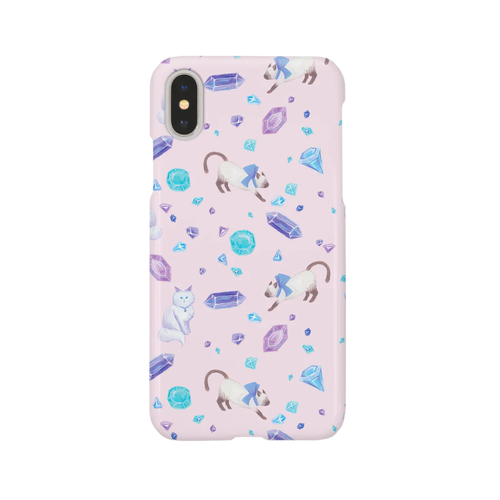 Fanfleecyのgemstone(pink) スマホケース