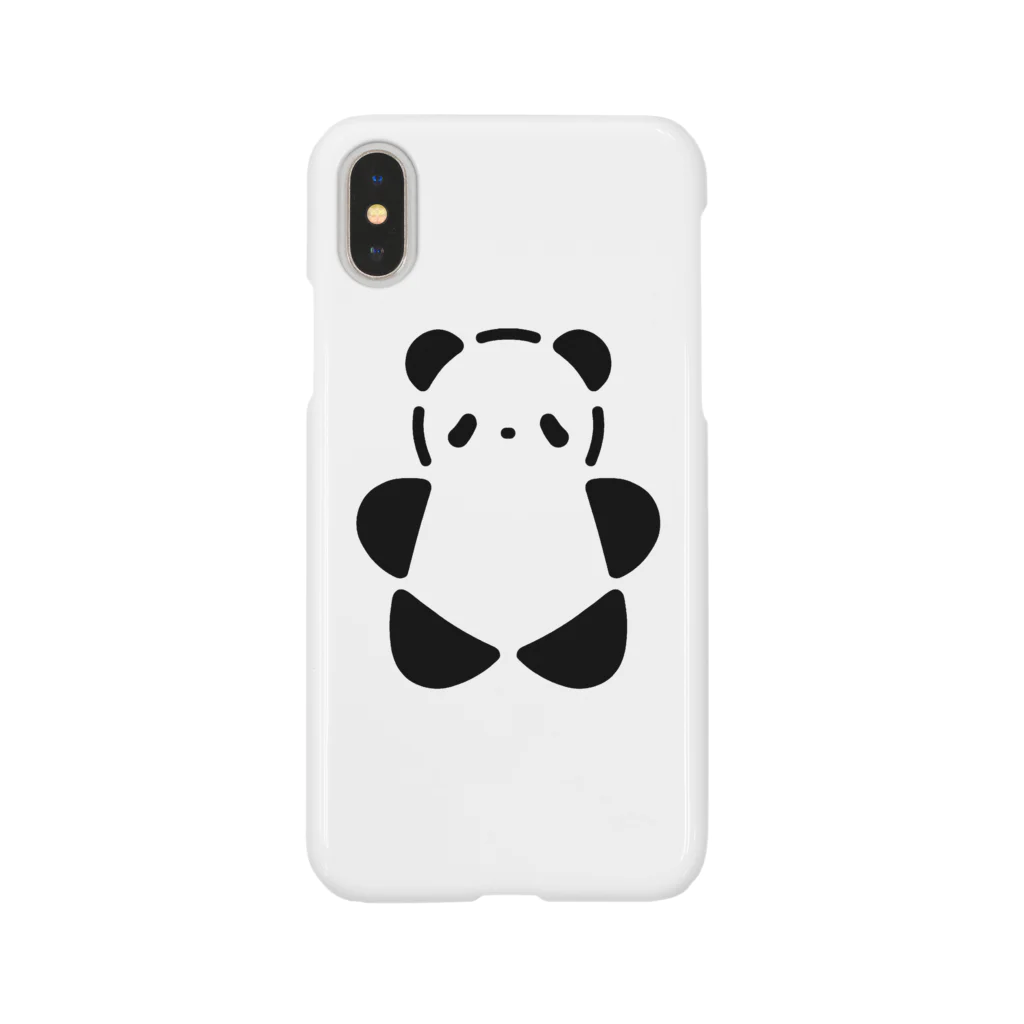 SIRO%(しろぱーせんと)のSIROPANDAワンポイント（大）（Black） Smartphone Case