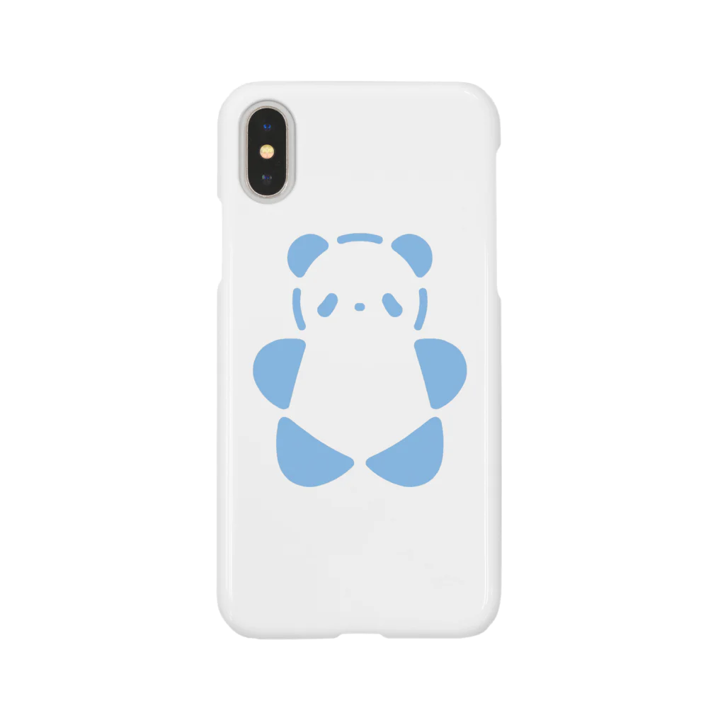 SIRO%(しろぱーせんと)のSIROPANDAワンポイント（大）（Blue） Smartphone Case