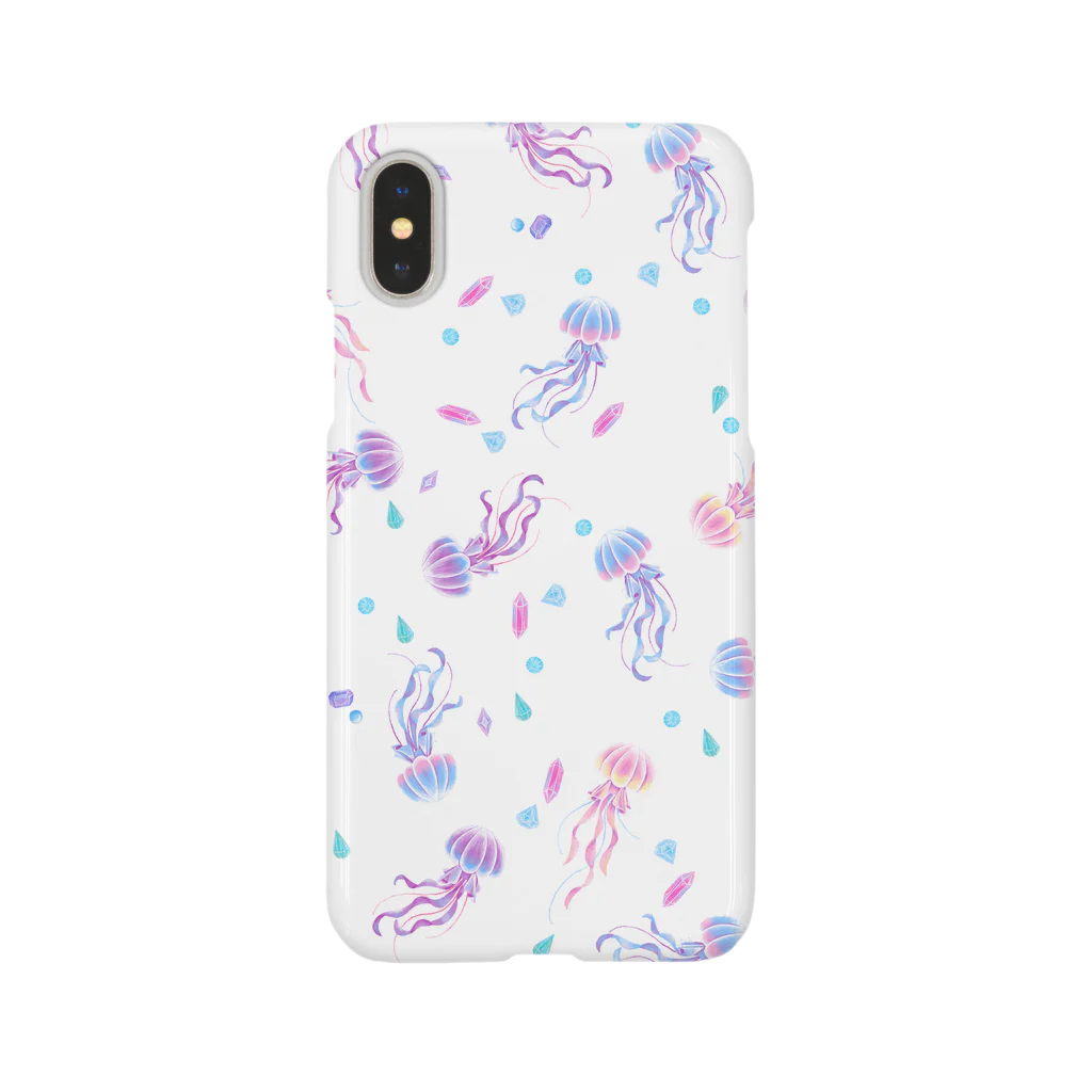 Fanfleecyのjelly fish(white) スマホケース