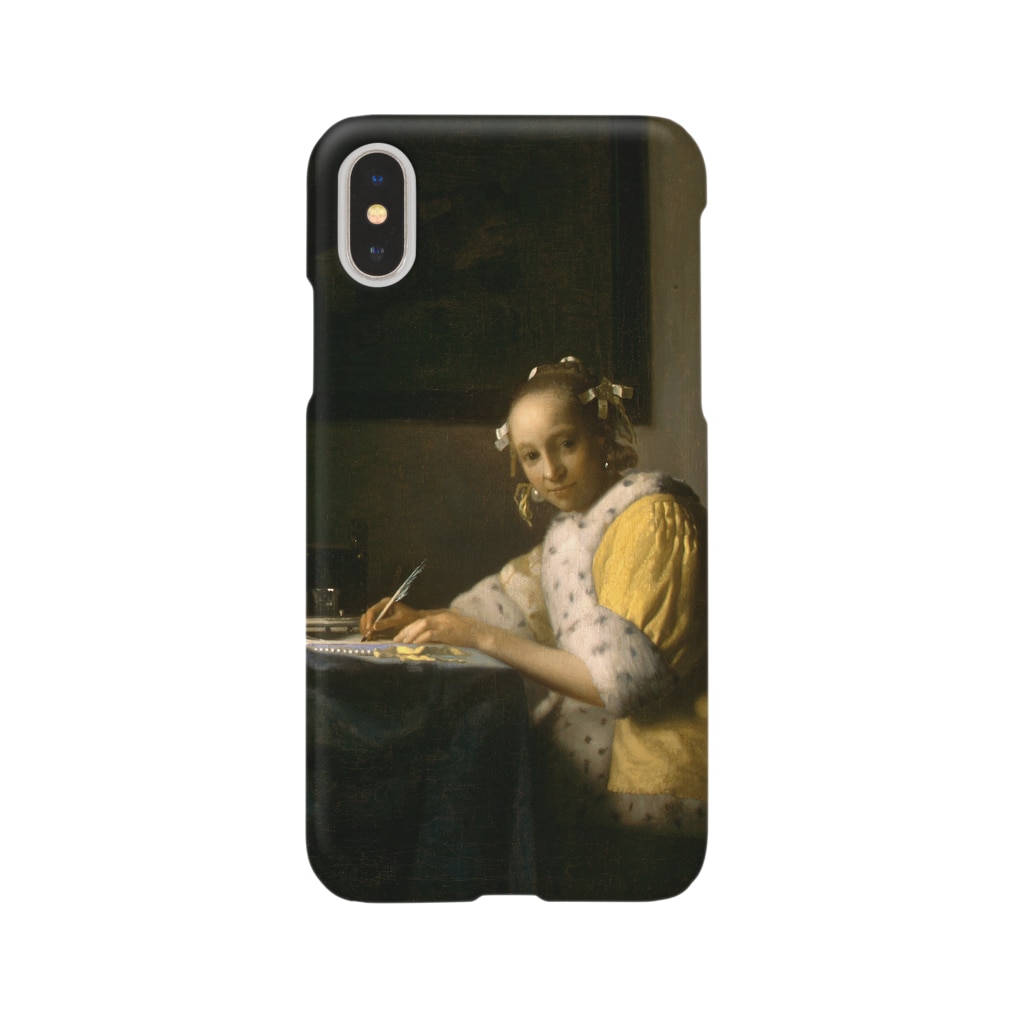 SONOTENI-ARTの008-009　フェルメール　『手紙を書く女』　スマホケース　表側面印刷　iPhone XS/X専用デザイン　SC6 Smartphone Case