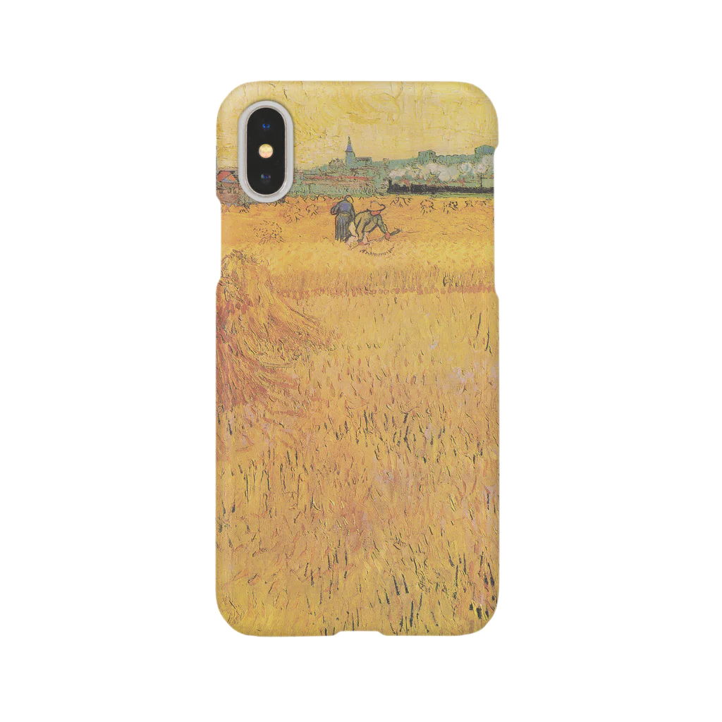 SONOTENI-ARTの005-016　ゴッホ　『アルル：麦畑からの眺め』　スマホケース　表側面印刷　iPhone XS/X専用デザイン　SC6 Smartphone Case