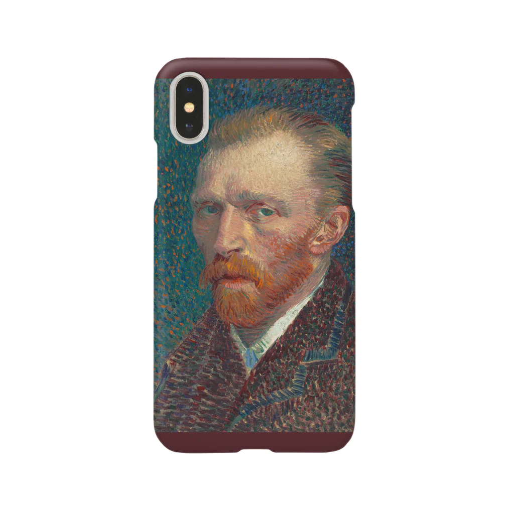 SONOTENI-ARTの005-019　ゴッホ　『Self-Portrait -1887-』　スマホケース　表側面印刷　iPhone XS/X専用デザイン　SC6 スマホケース