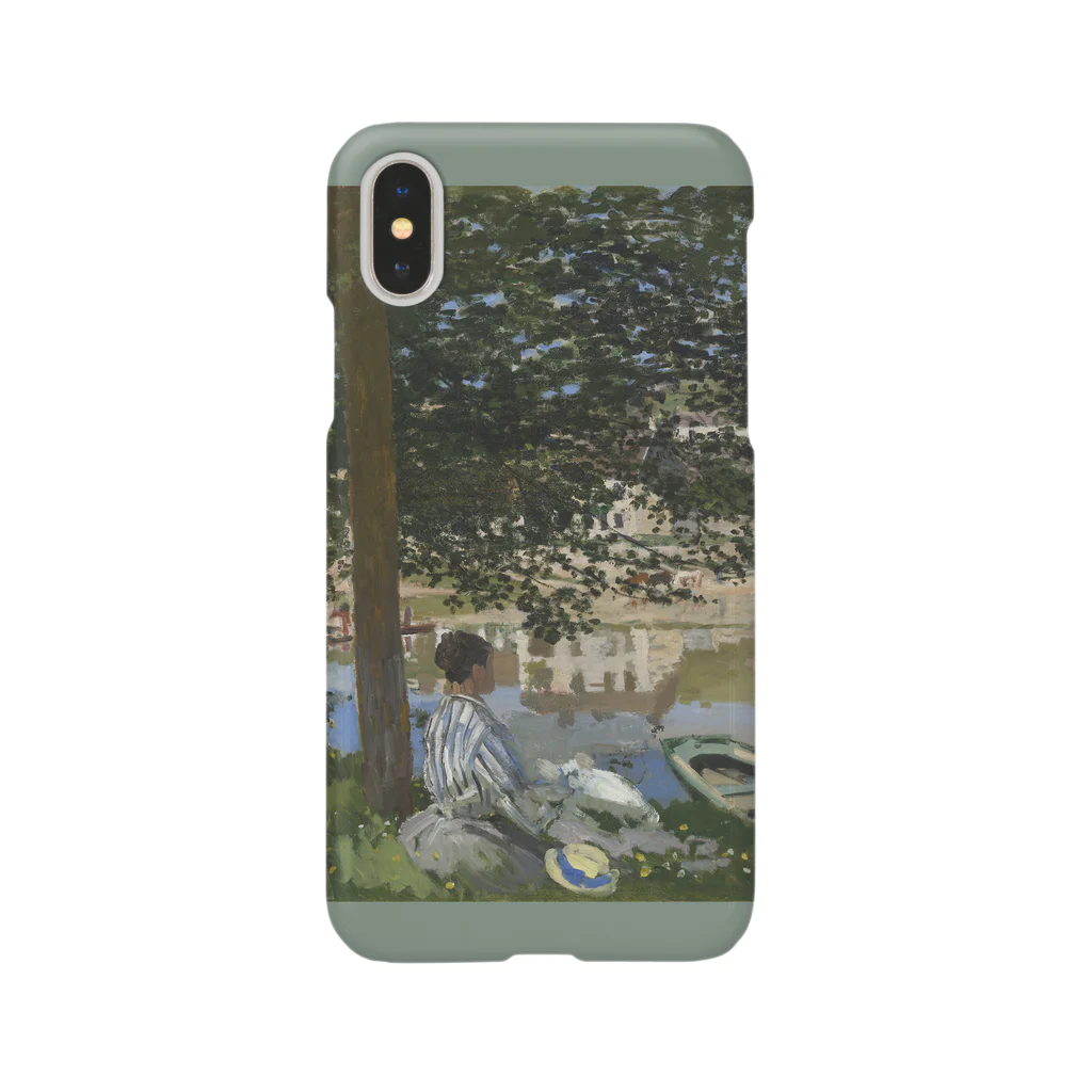 SONOTENI-ARTの004-019　クロード・モネ　『セーヌ河岸、ベンヌクール』　スマホケース　表側面印刷　iPhone XS/X専用デザイン　SC6 iPhone Smartphone Case
