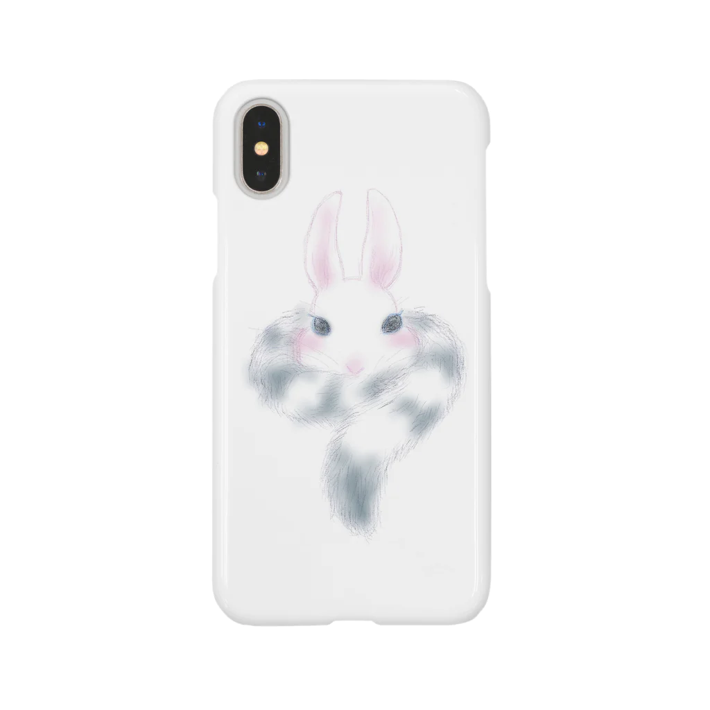 ニジイロソラモヨウのトラの威を借るウサギ (white) Smartphone Case